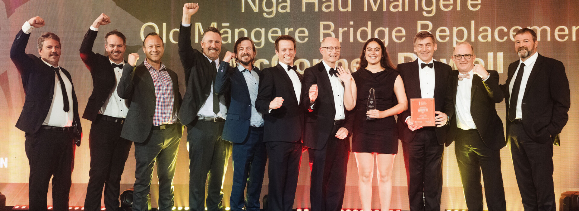 Bringing home two CCNZ Hynds Construction Awards